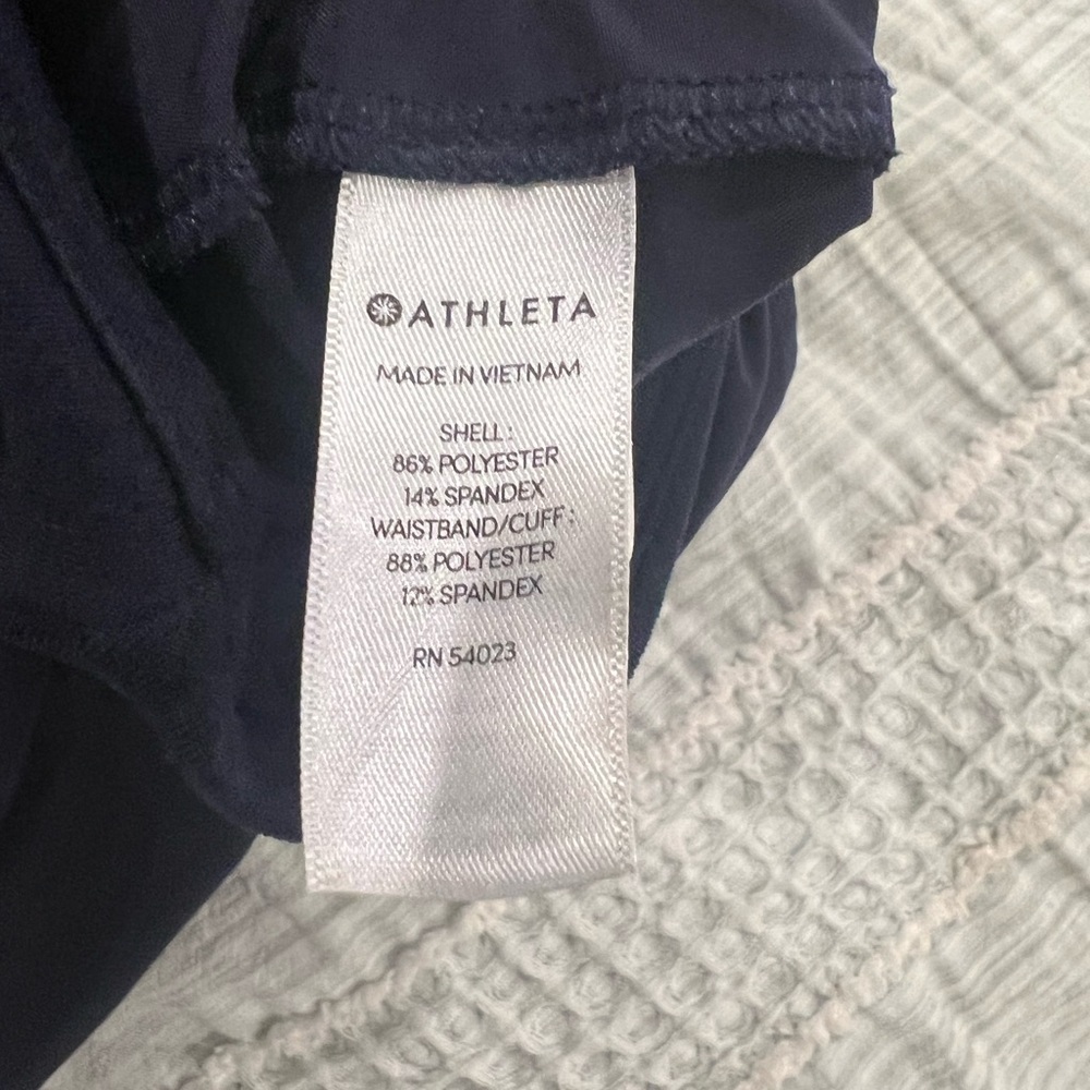 Athleta Soho Cropped Jogger Navy Women’s Size 10 Zip Pockets EUC - Picture 6 of 6